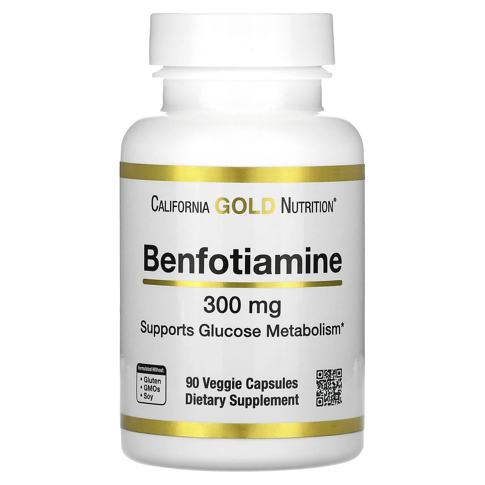 2 X California Gold Nutrition, Benfotiamine, 300 mg, 90 Veggie Capsules