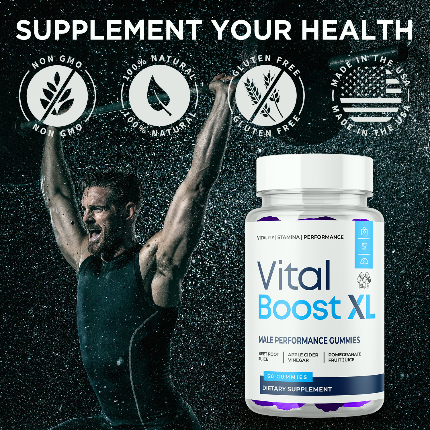 (5 Pack) Vital Boost XL Male Gummys Advanced Formula VitalBoost XL 300 Gummies