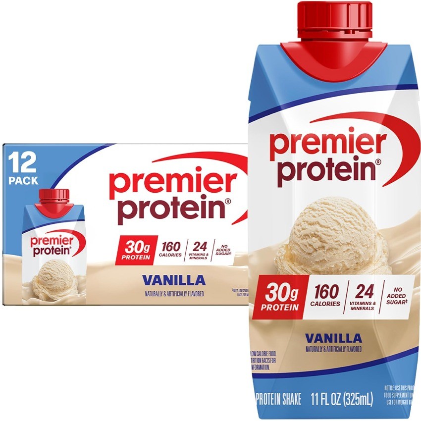 Premier Protein Shake, Vanilla, 30g Protein, 11 fl oz, 12 Ct ✅US Stock