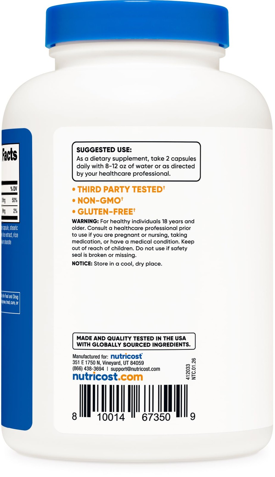 Nutricost Potassium (99 mg) Magnesium (210 240 Count (Pack of 1)
