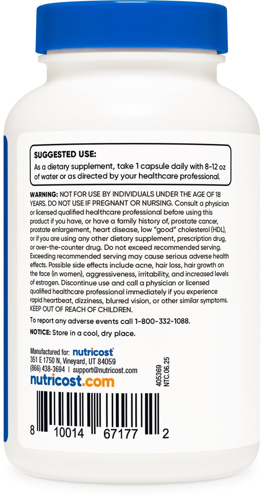 Nutricost DHEA 100mg, 240 Capsules – Gluten Free, Soy 240 Count (Pack of 1)