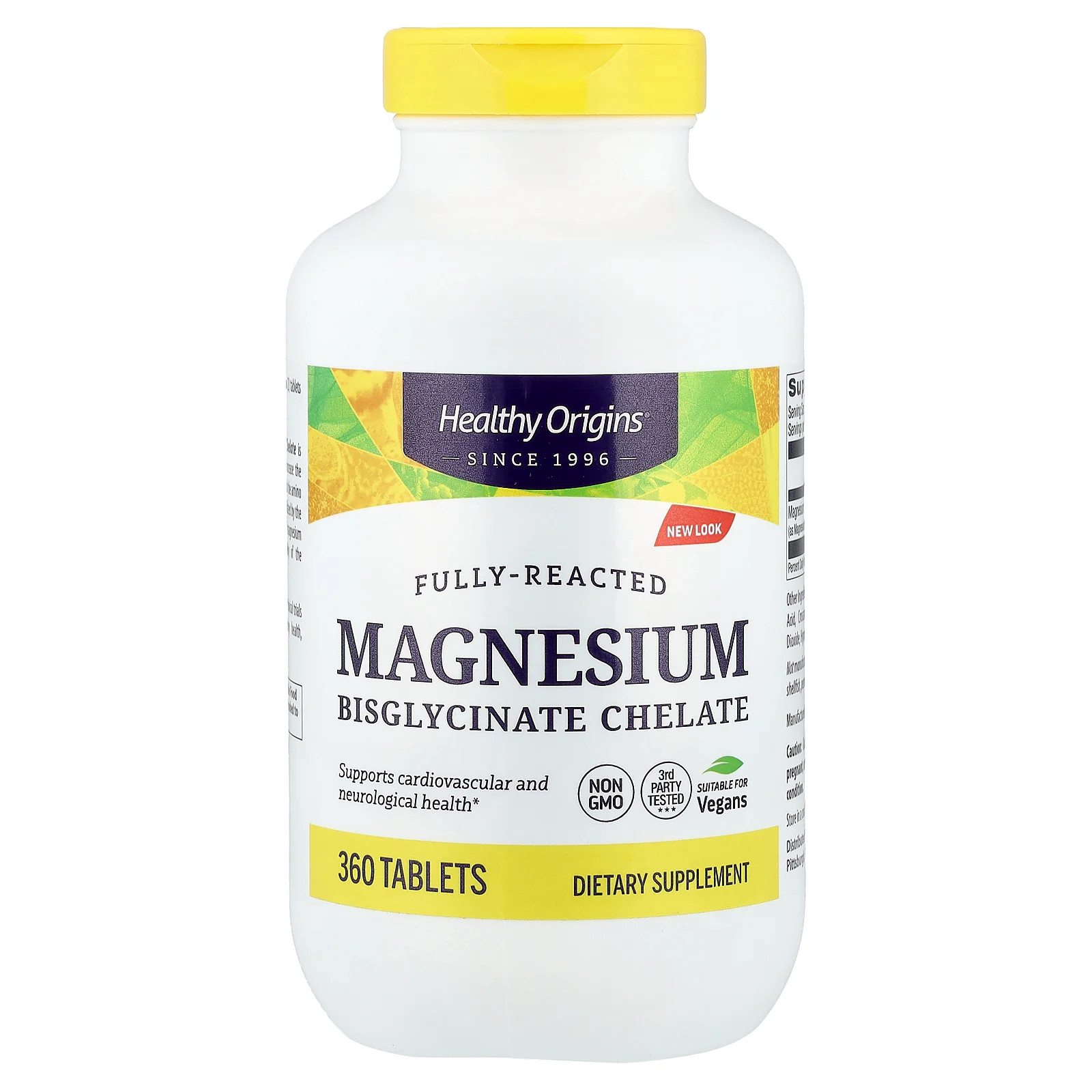 2 X Healthy Origins, Magnesium Bisglycinate Chelate, 360 Tablets (100 mg per Ta