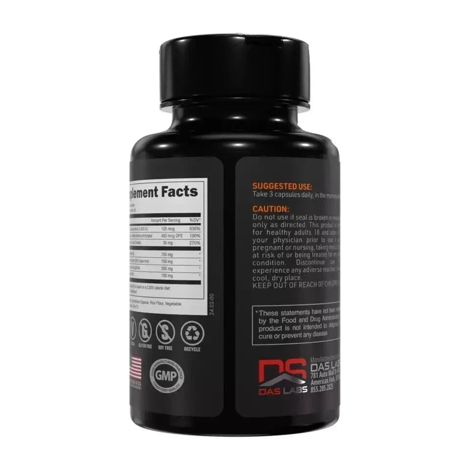 BUCKED UP RUT TESTOSTERONE BOOSTER 90Caps 30Serv Hormone Balance Mood ( 1 Pack )