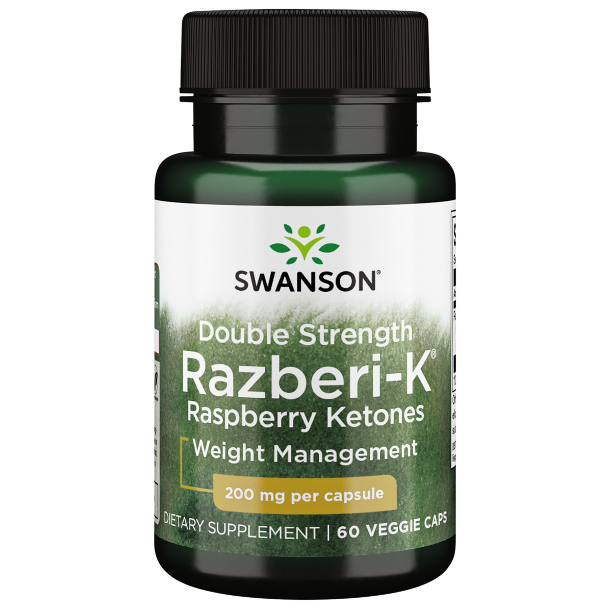Swanson Double Strength Razberi-K Raspberry Ketones 200 mg 60 Veggie Capsules