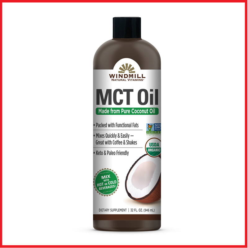 Windmill USDA Organic MCT Oil, 32 Fluid Ounces – Fresh – Free Shipping!