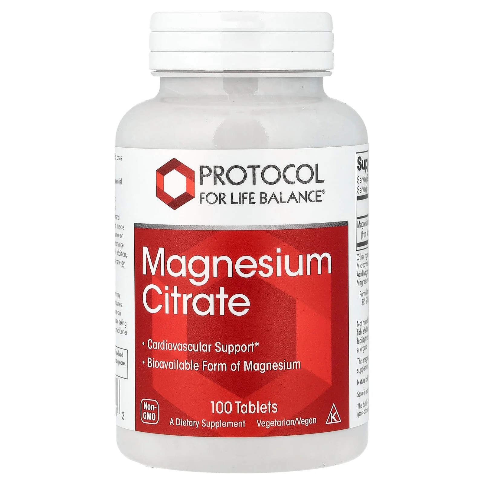 2 X Protocol for Life Balance, Magnesium Citrate, 100 Tablets (200 mg per Table