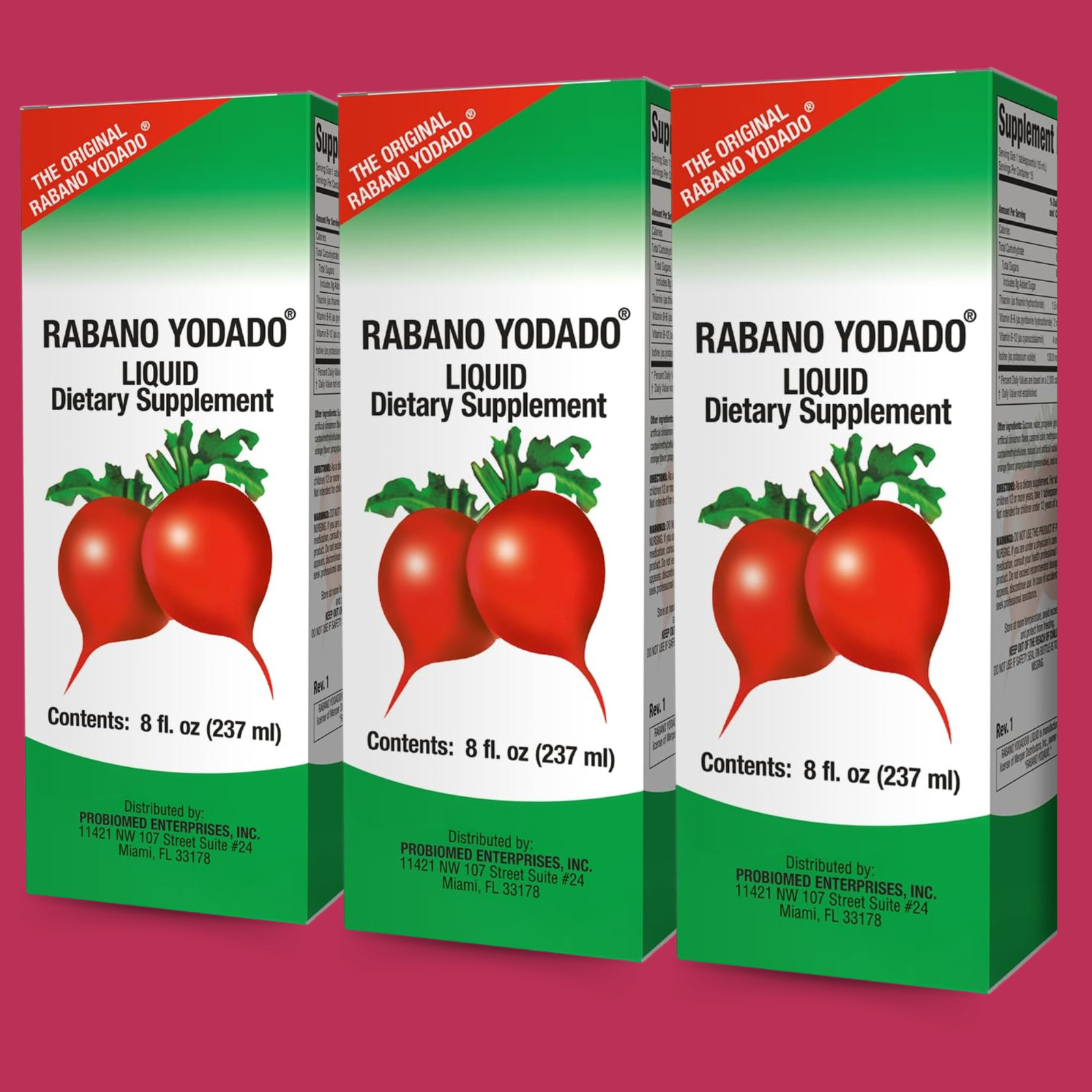 Menper Rabano Yodado Nutritional Liquid Supplement – 8 fl oz (3-Pack)
