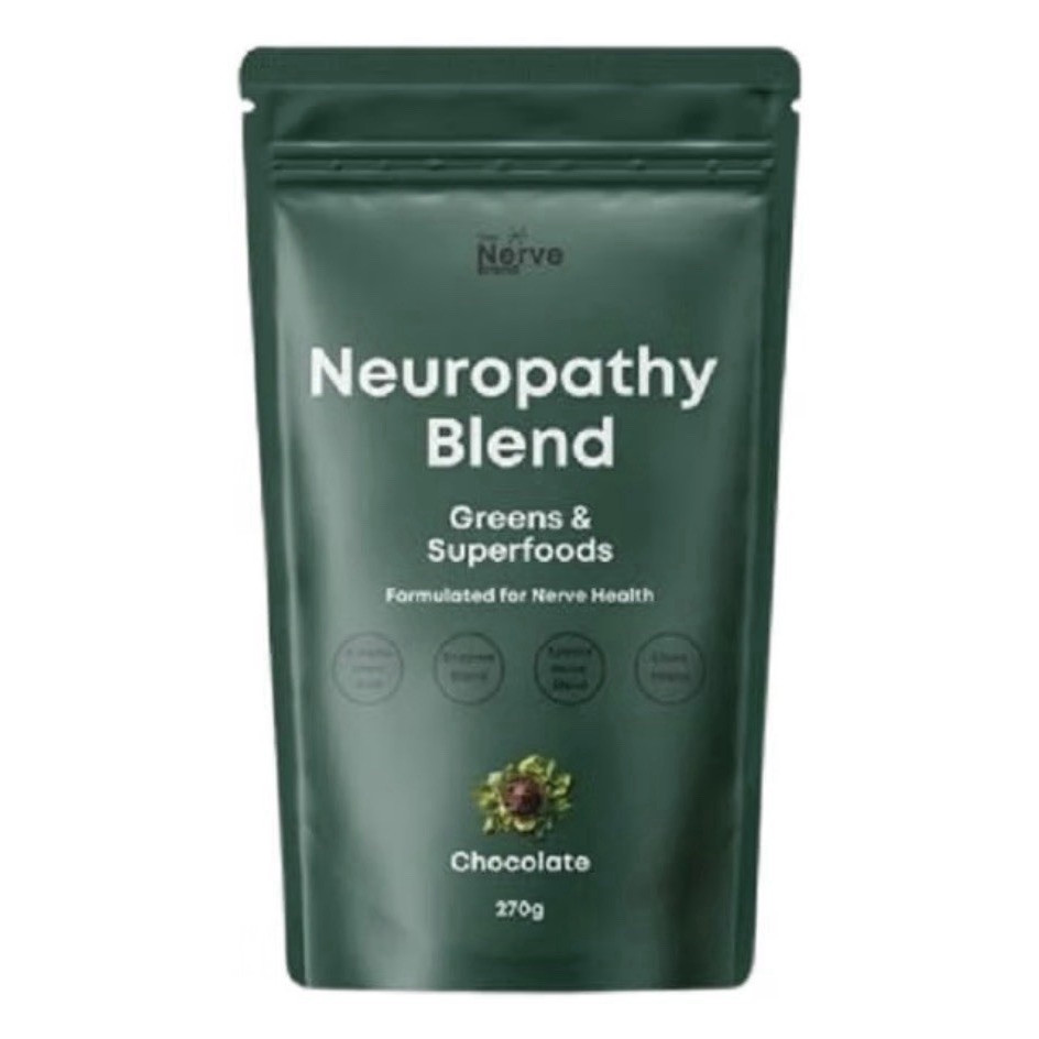 Nerve Neuropathy Blend Greens & Superfoods Powder ALA Chocolate 270g