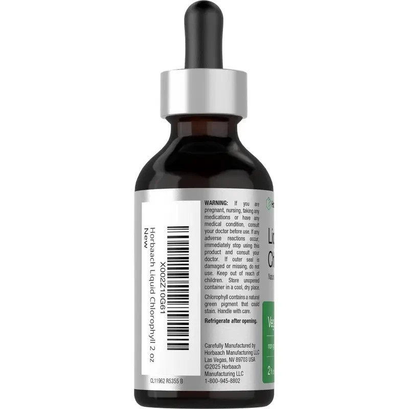 Horbäach Liquid Chlorophyll Drops | 2 oz | Vegan, Non-GMO, and Gluten Free