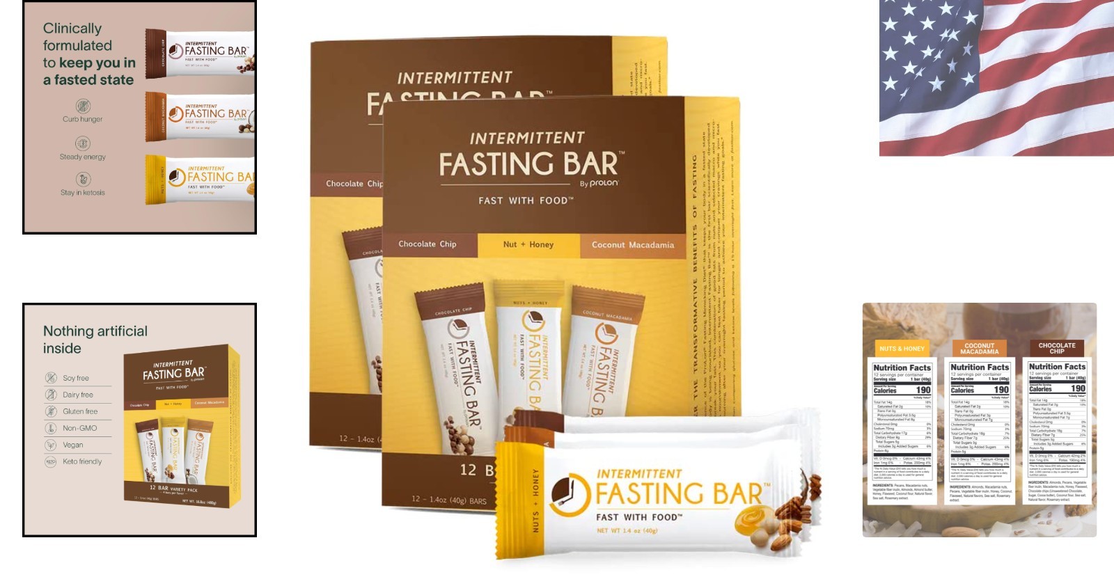 Fasting Bars | 5g Protein, 7g Fiber | Keto-Friendly, Gluten-Free, Dairy-Free,…