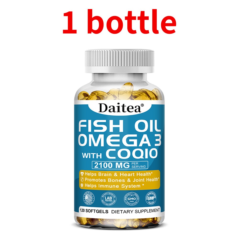 Omega 3 Fish Oil Supplement with CoQ10, D3 & K2 – for Joint & Immune Support