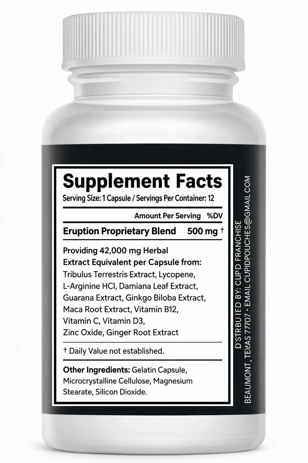 ERUPTION Men’s Performance Formula – Energy, Stamina & Vitality Support Capsules