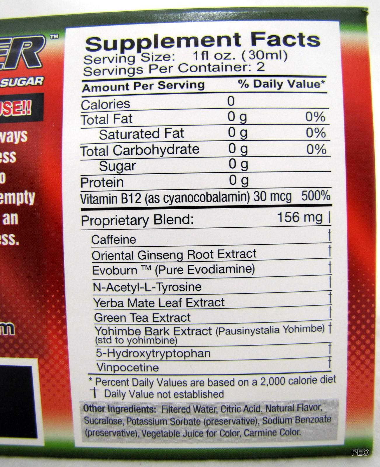 Tweaker Watermelon Flavor 12 Count Energy Shots 2.0 Ounces Zero Sugar Endurance
