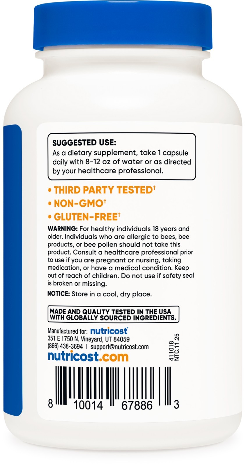 Nutricost Bee Propolis 10:1 Extract 5,000mg Equivalent, 120 Capsules