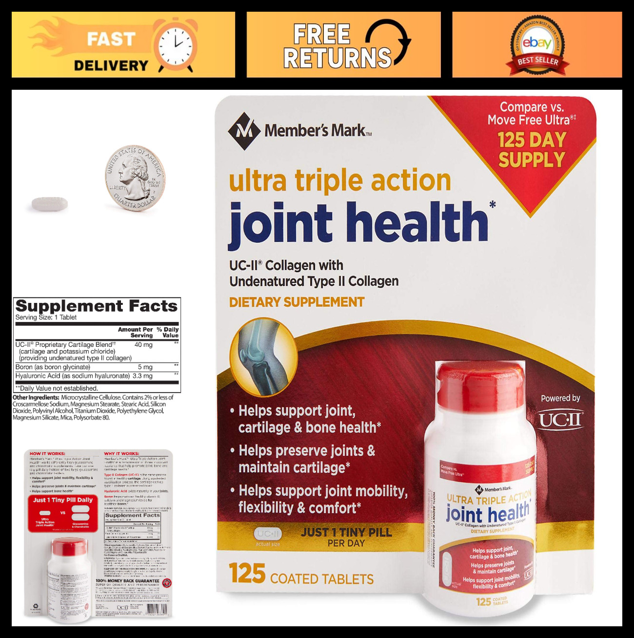 Ultra Triple Action Joint Health Supplement – Supports Mobility & Flexibility