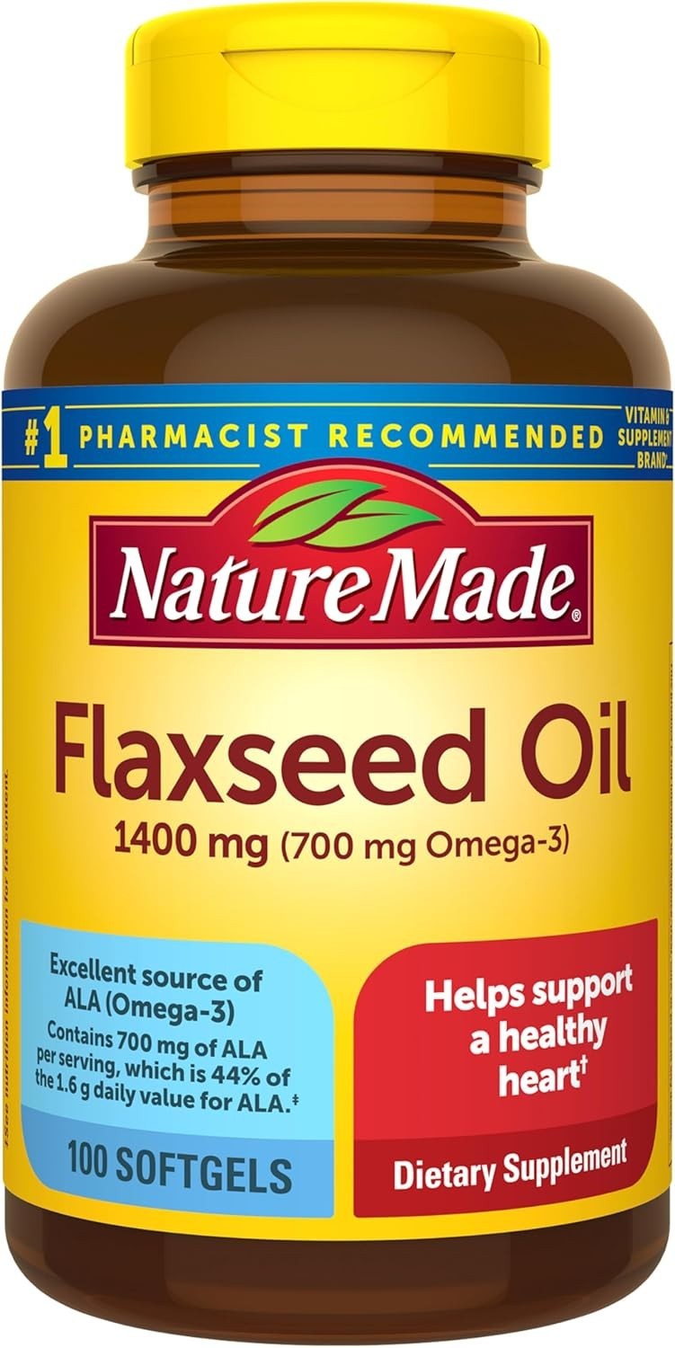 Nature Made Flaxseed Oil 1400 mg, 100 Softgels NEW USA STOCK