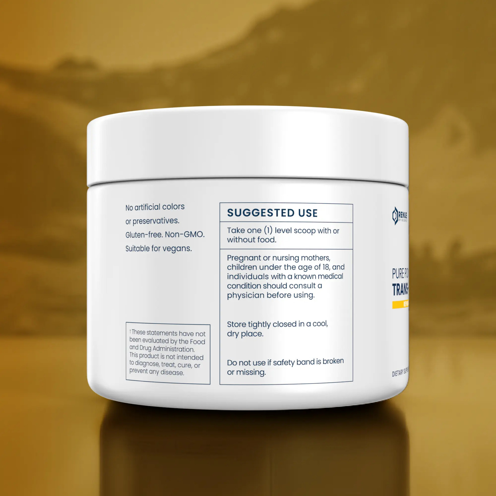Trans-Resveratrol Pure Powder 100G by Renue by Science — Sirtuin Activation for