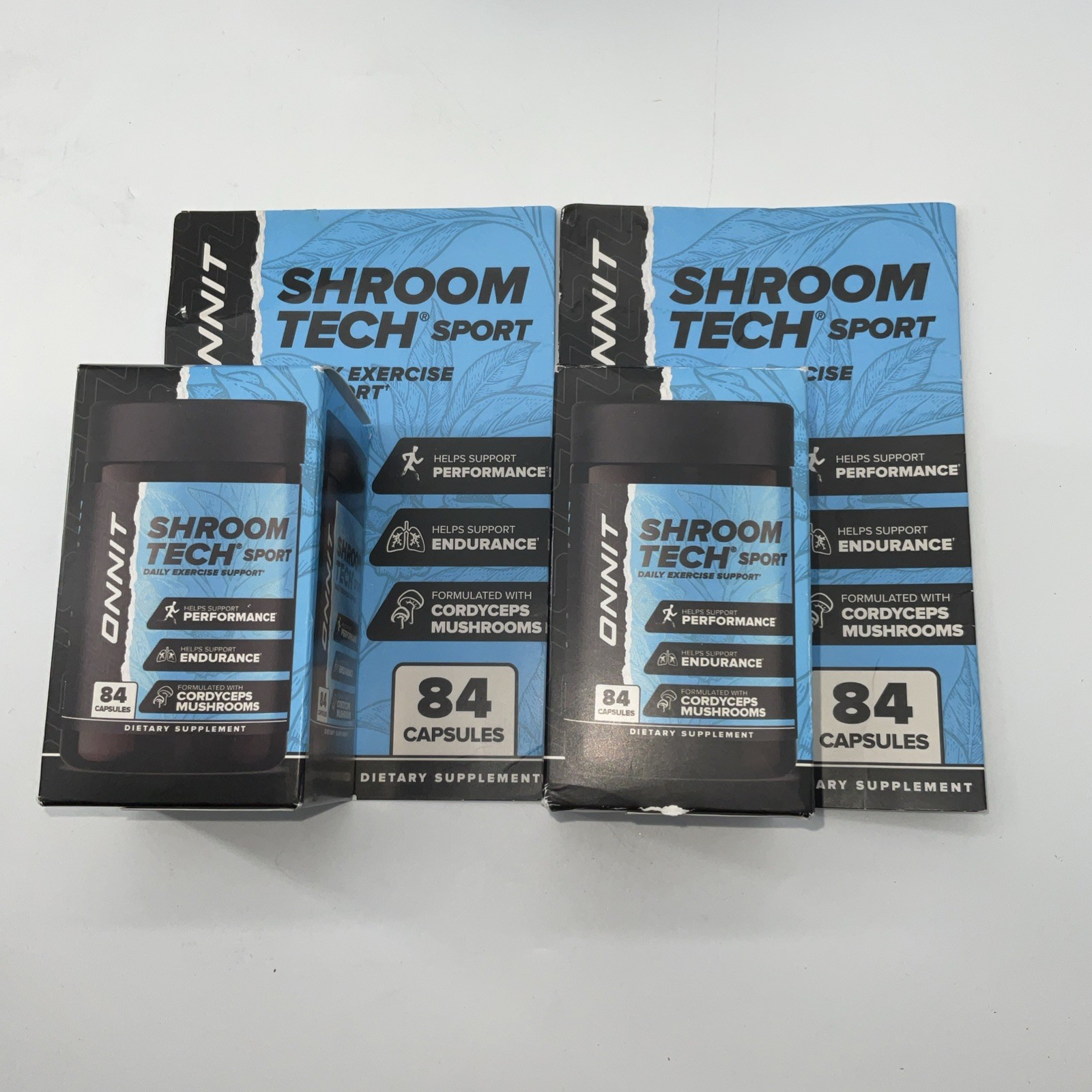 (2) ONNIT SHROOM TECH SPORT Daily Exercise Support 84 Capsules Exp 09/2026