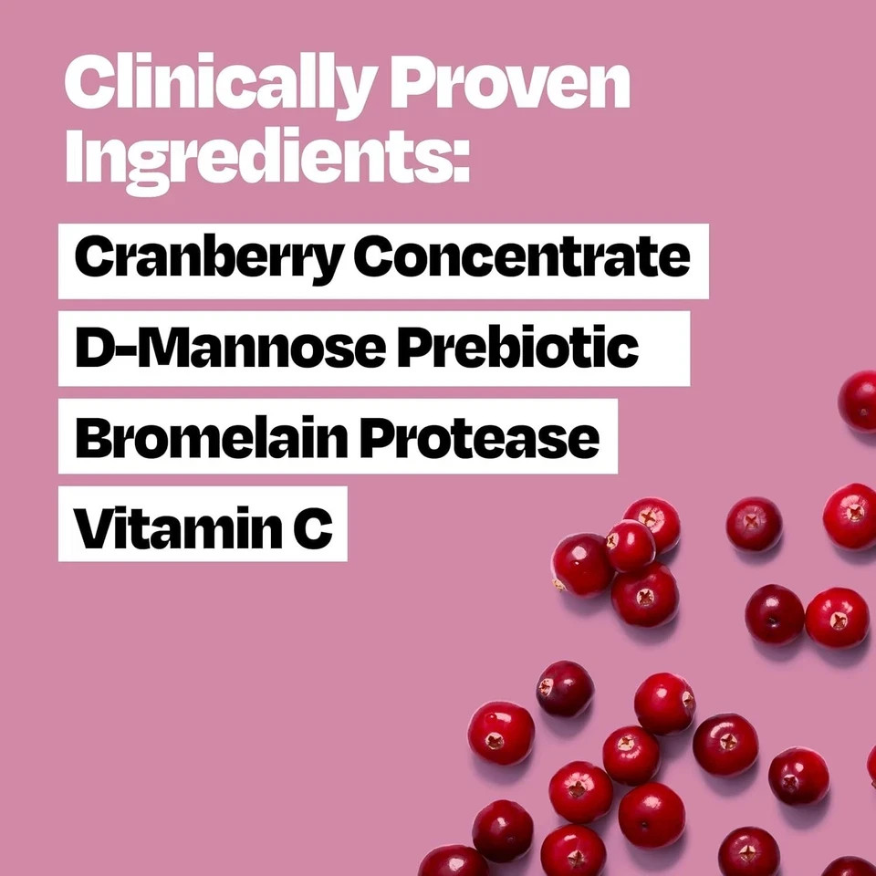 Cystex UTI Prebiotic Cranberry Liquid 7.6 fl.oz (Pack of 4)