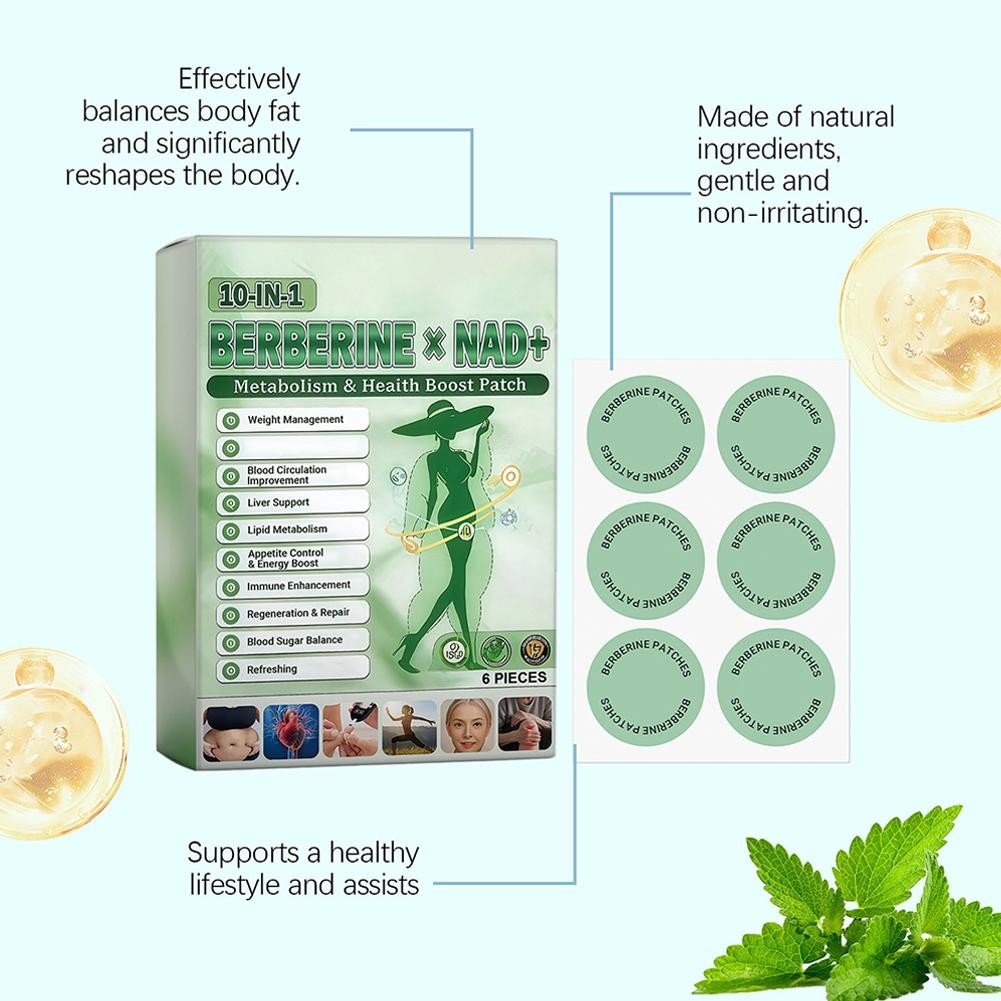 Berberine 5X 10-in-1 Metabolism Appetite Patch Weight Loss Boost Control