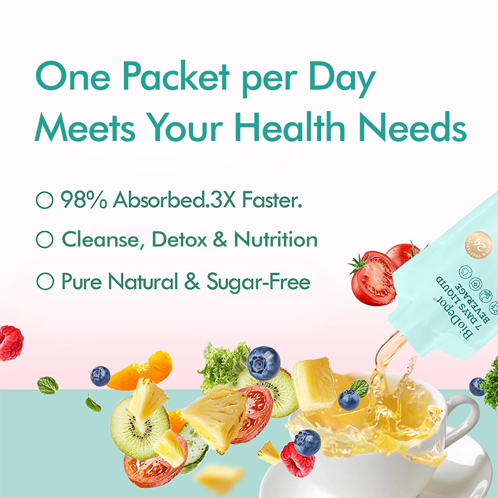 Biodepot Probiotic 7 Days Drink for Gut Health – Liquid Probiotics with Prebi…