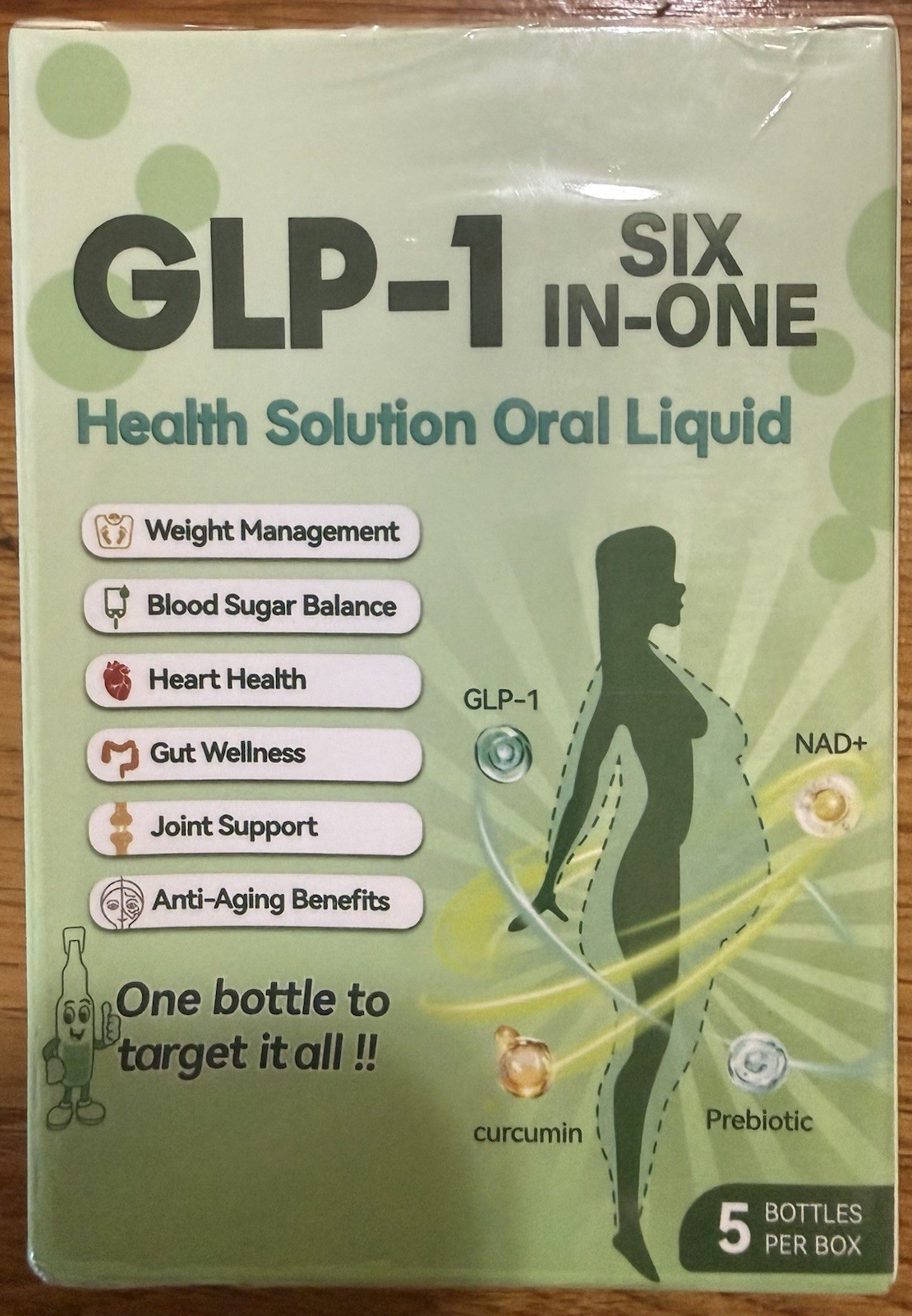 Six-in-One Health Solution Oral Liquid, One Bottle to Target It All Exp 8/28