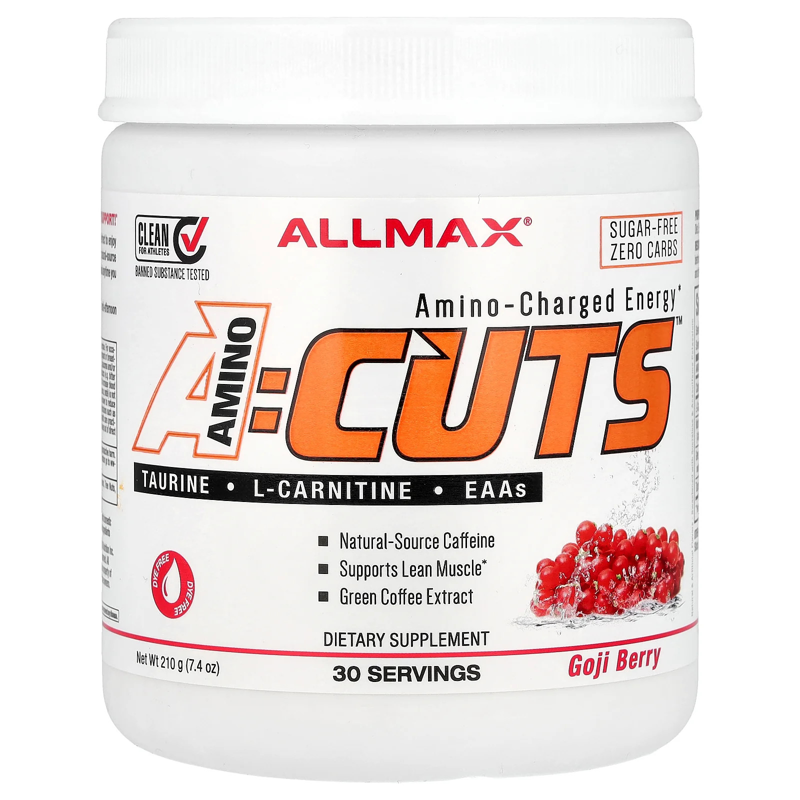 2 X ALLMAX, ACUTS�, Amino-Charged Energy, Goji Berry, 7.4 oz (210 g)