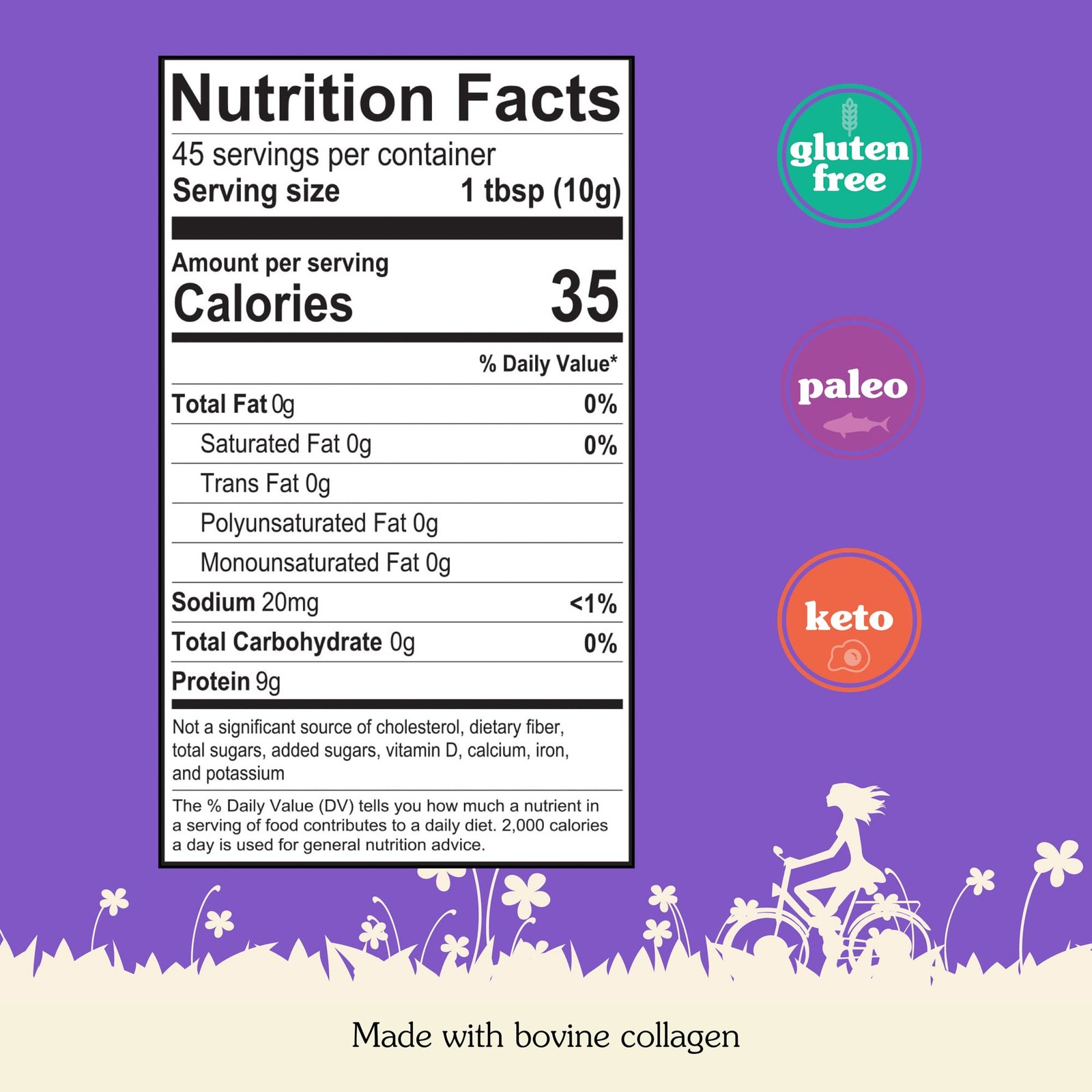 NuNaturals Unflavored Beef Gelatin Powder, Instantly 16 Ounce (Pack of 1)