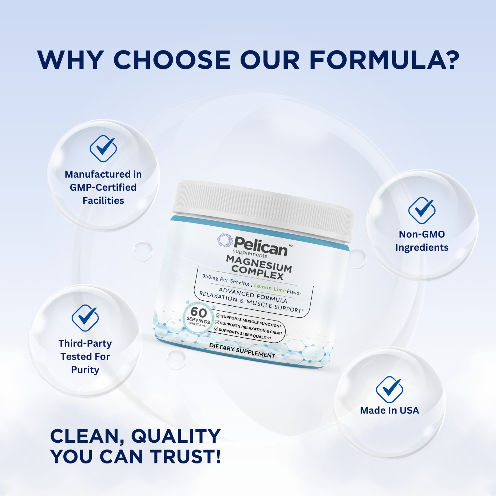 Pelican Magnesium Complex Powder – Relaxation & Muscle Support