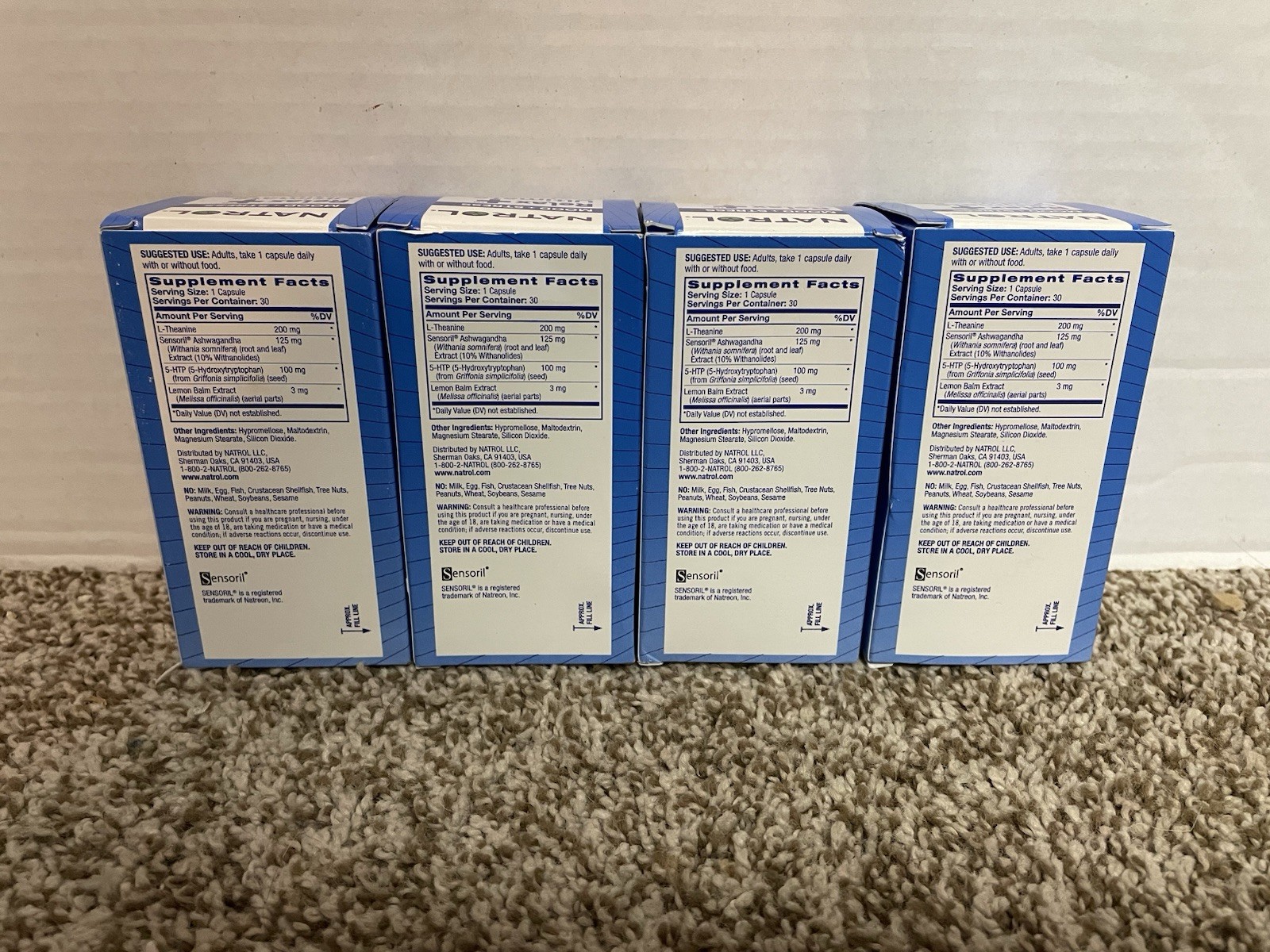 4x Natrol Mood + Stress Relax + Ultimate Calm Capsules 100% Drug Free Exp 06/26