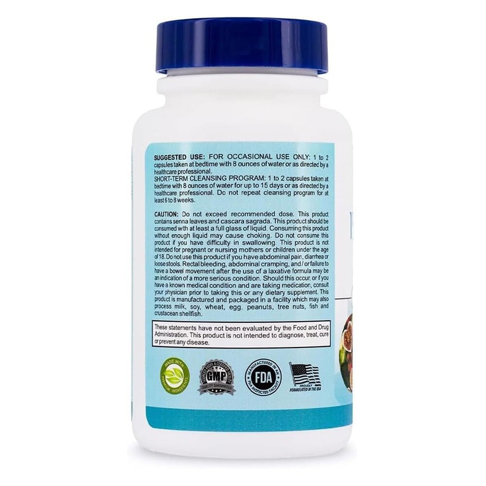 15 Day Cleanse Capsules Gut Colon Digestion Support Detox Psyllium Husk 30 Pills