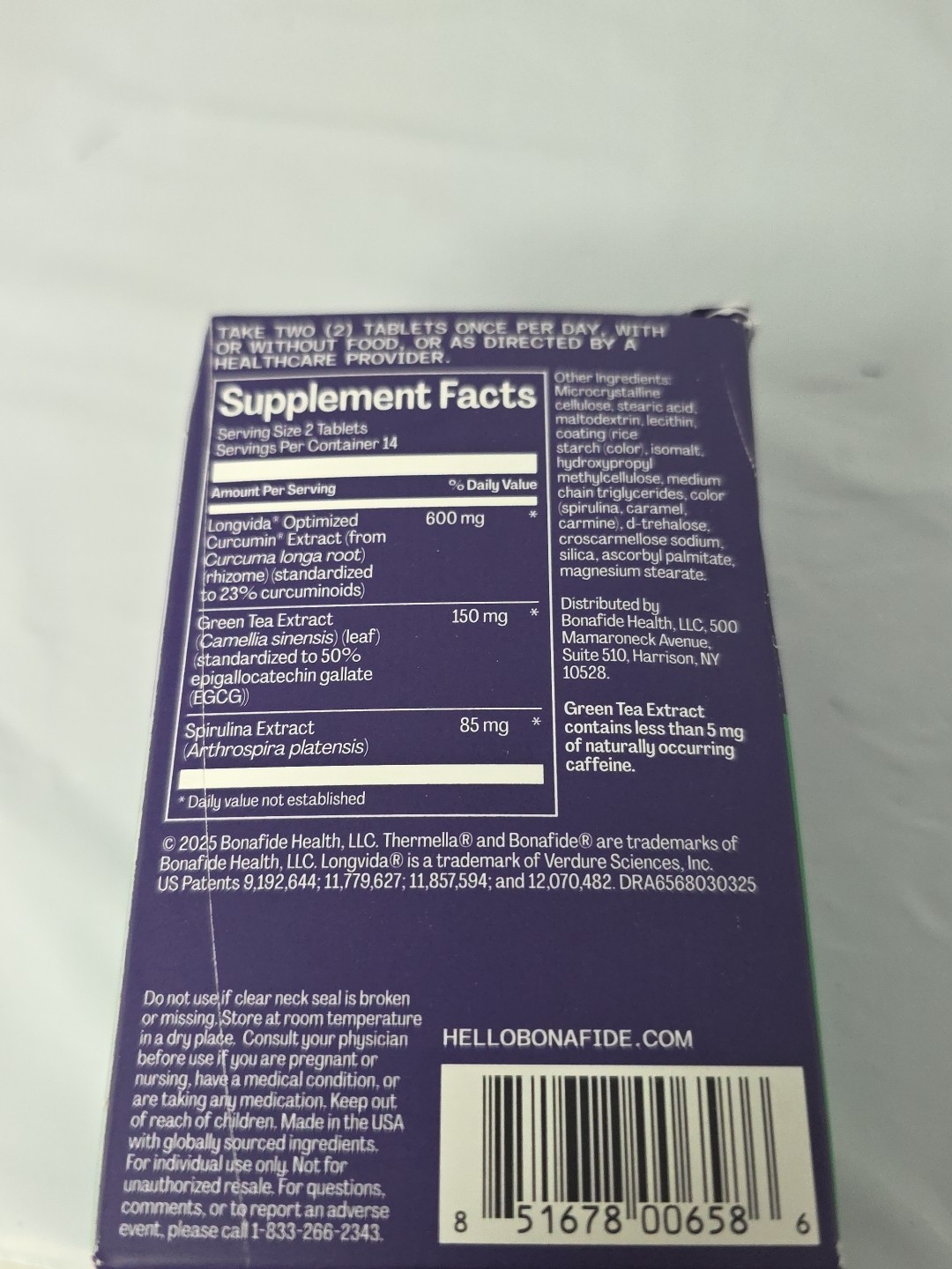 Bonafide Hot Flash and Night Sweats Relief 14-Day Supply 28 Tab.Ex7/27. B