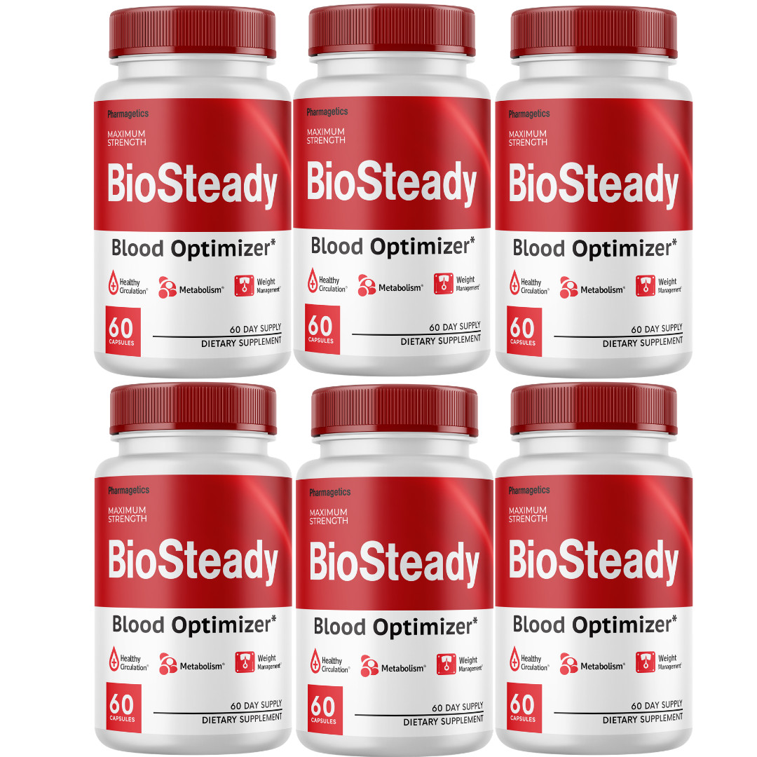 BioSteady Blood Optimizer Metabolism Support Supplement w/ Cinnamon- 6 Bottles