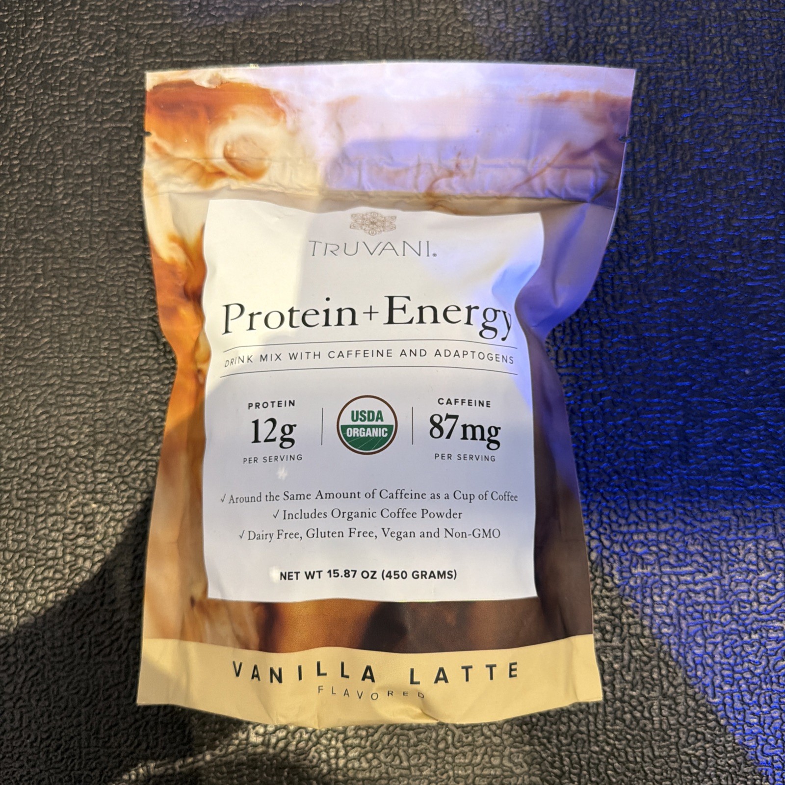 Truvani Protein + Energy Drink Mix with 87mg Caffeine | Vanilla Latte | 12g…