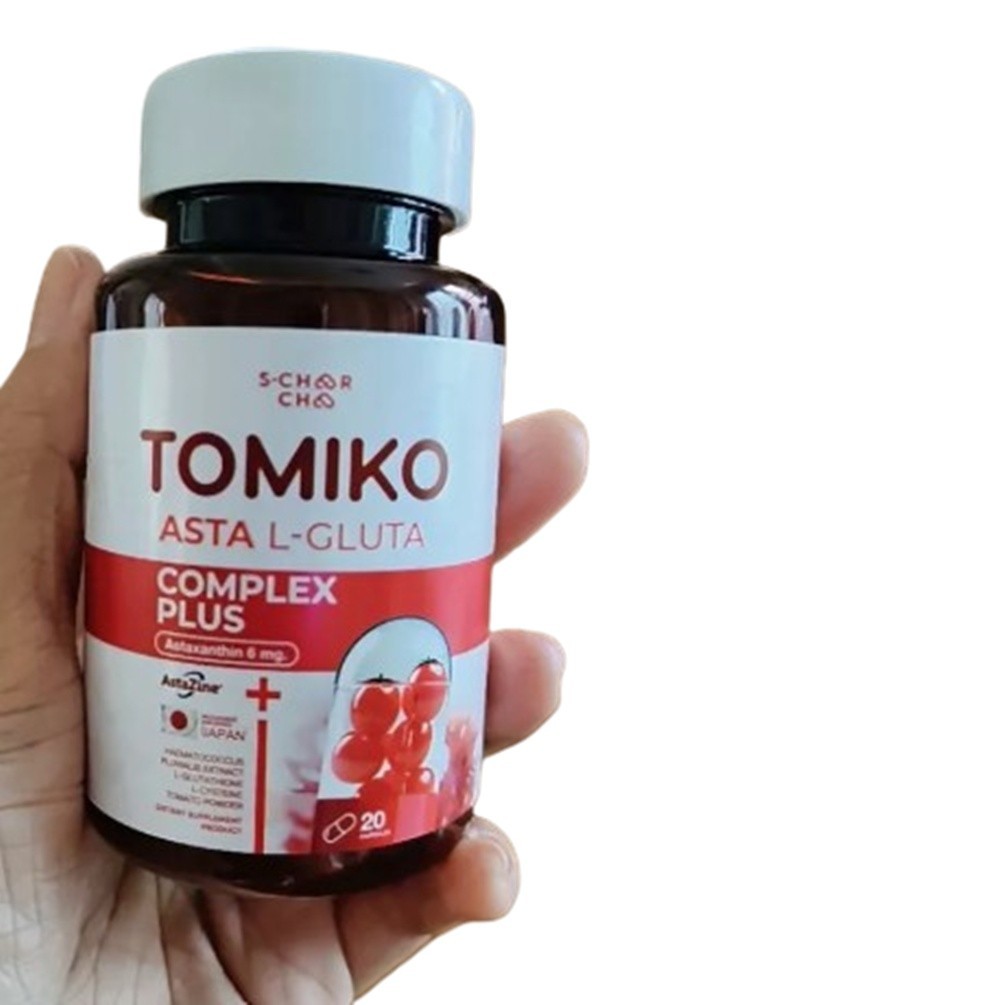 4X Tomiko Asta Complex Plus Gluta Q10 Tomato Dietary Supplement Acne Bright Skin