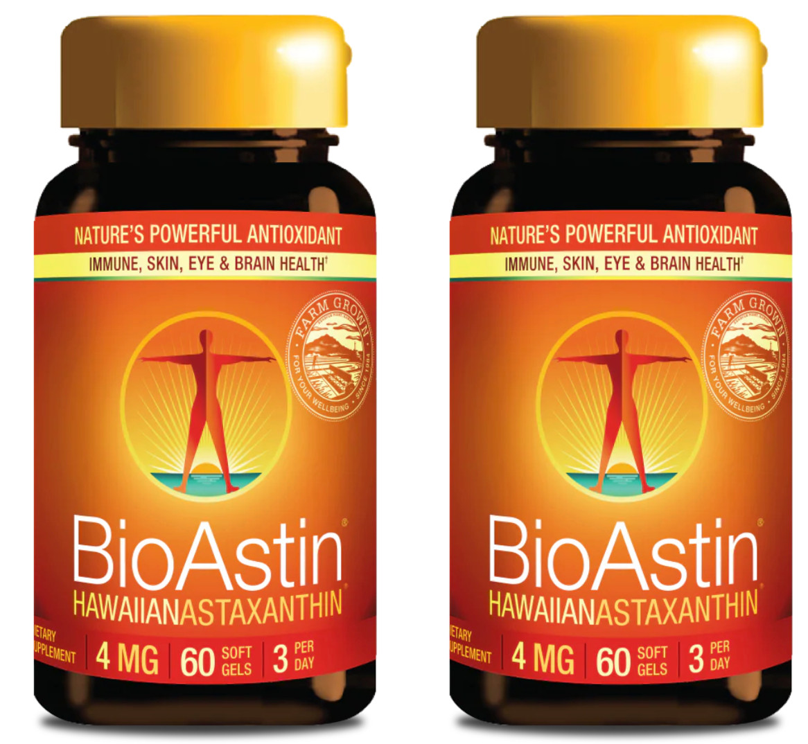 2 X Nutrex Hawaii BioAstin Hawaiian Astaxanthin — 4 mg – 60 Softgels