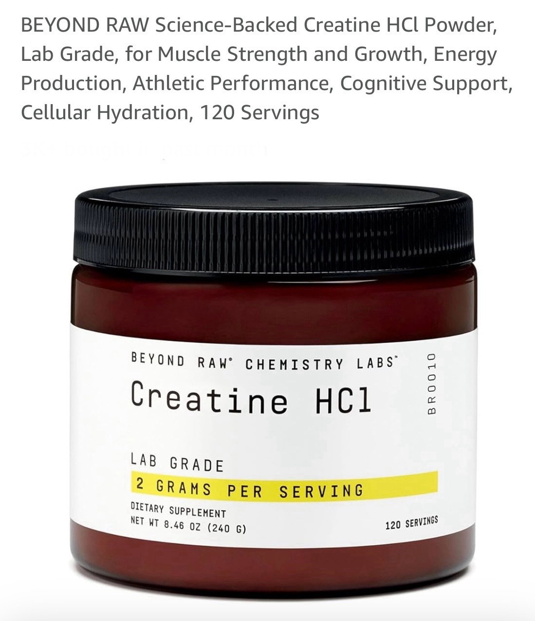 Beyond Raw Creatine HC1 New 120 Servings 🇺🇸