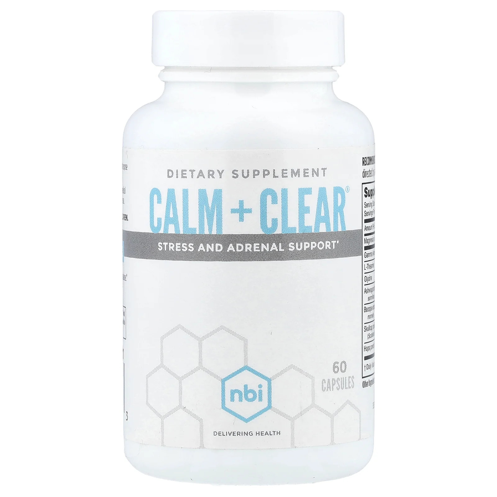 2 X NBI, Calm + Clear�, Stress and Adrenal Support, 60 Capsules