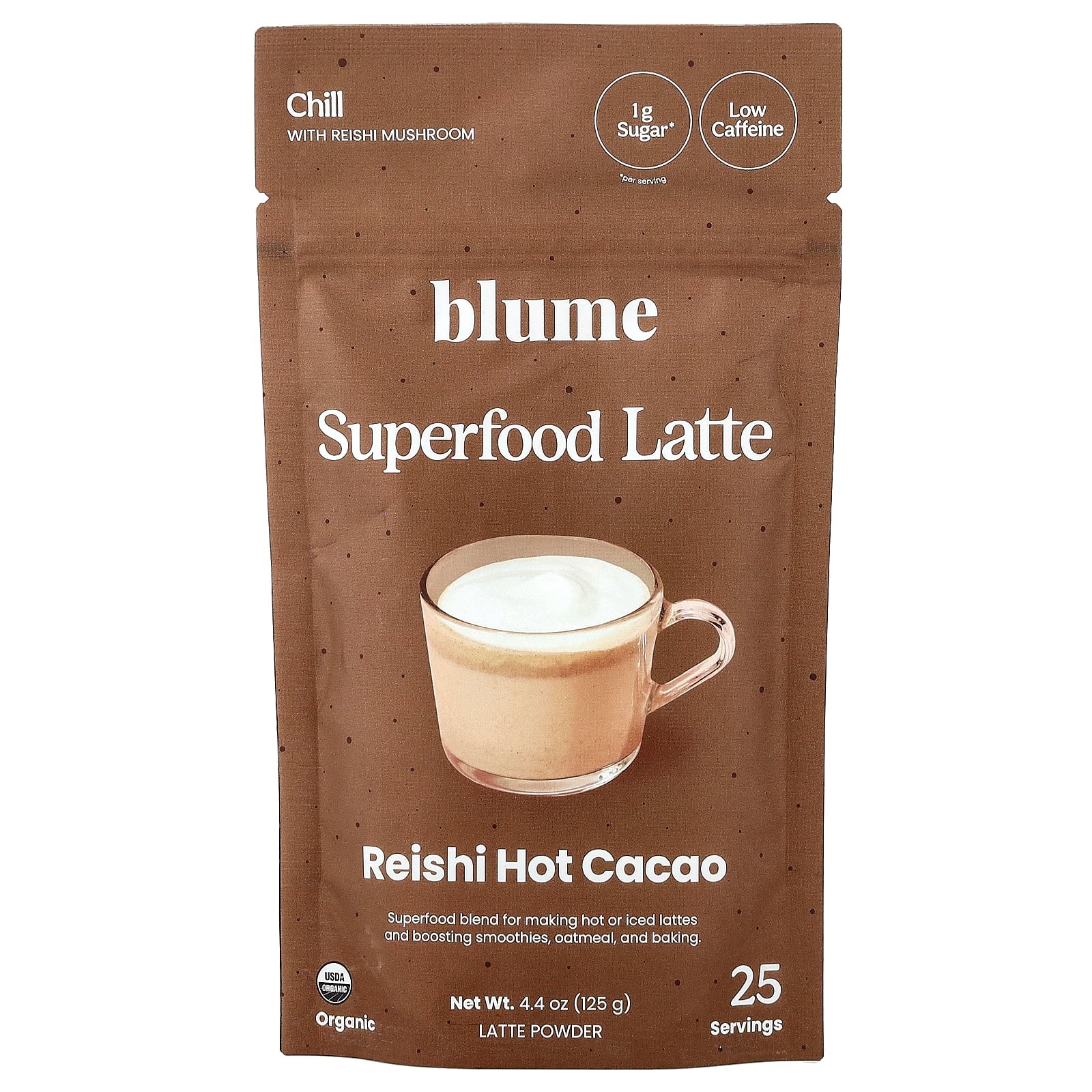 2 X Blume, Superfood Latte, Reishi Hot Cacao, 4.4 oz (125 g)