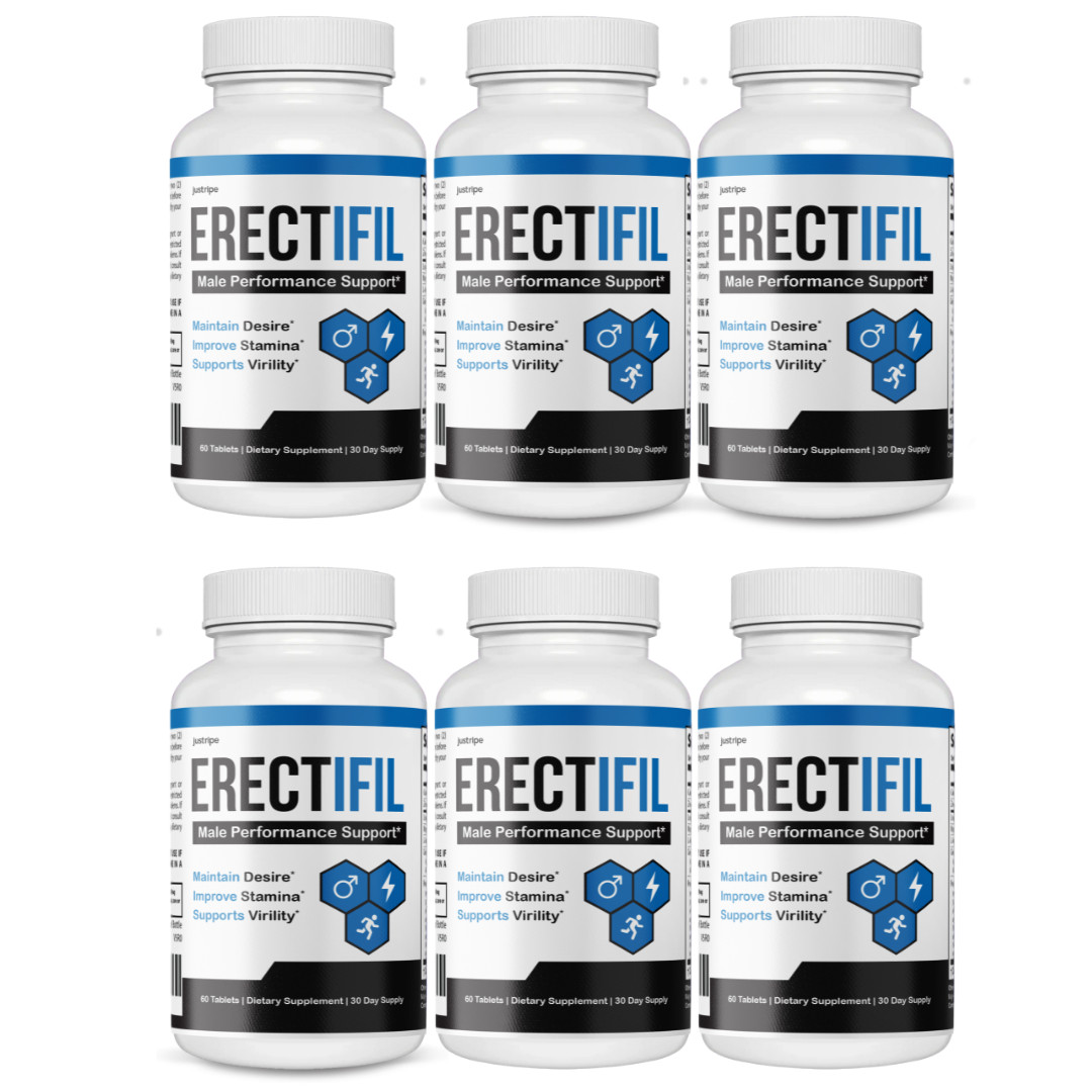 Erectifil Male Health Supplement, Men Stamina & Virility Support – 6 Bottles