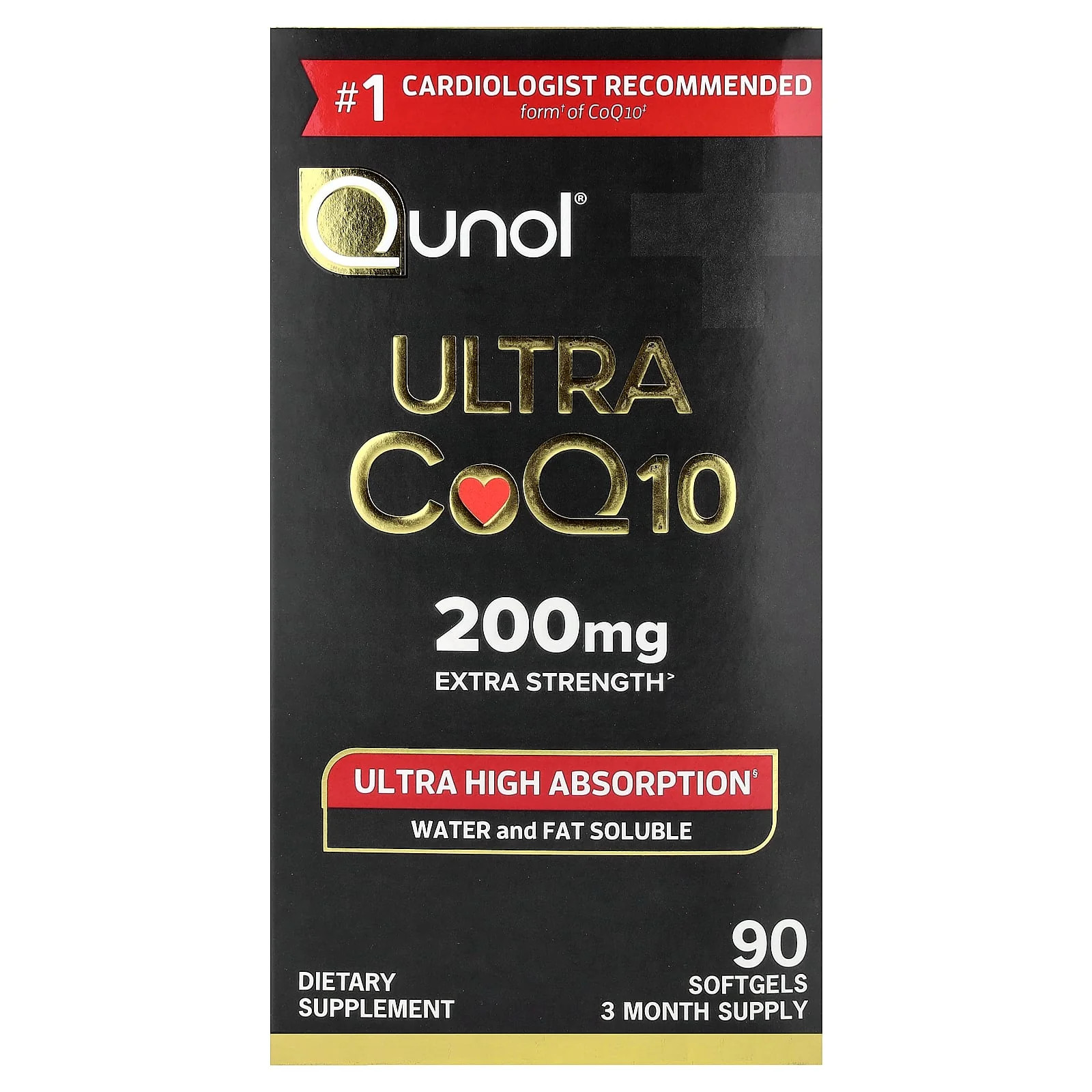 2 X Qunol, Ultra CoQ10, 200 mg, 90 Softgels
