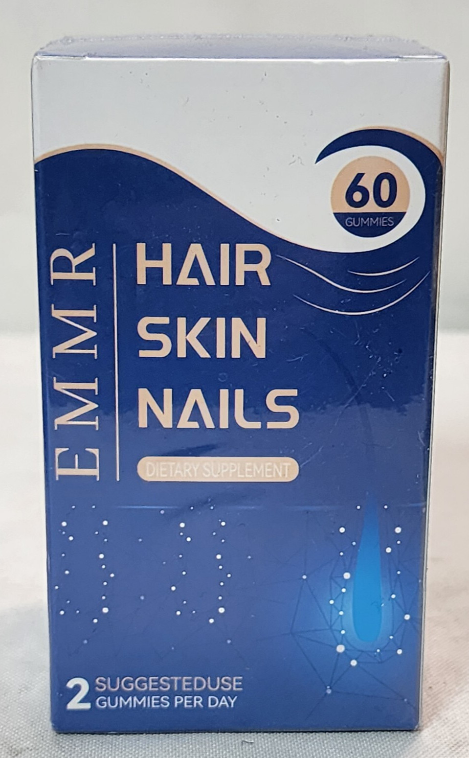 EMMR Hair Skin and Nails Vitamins Dietary Supplement, 60 Gummies