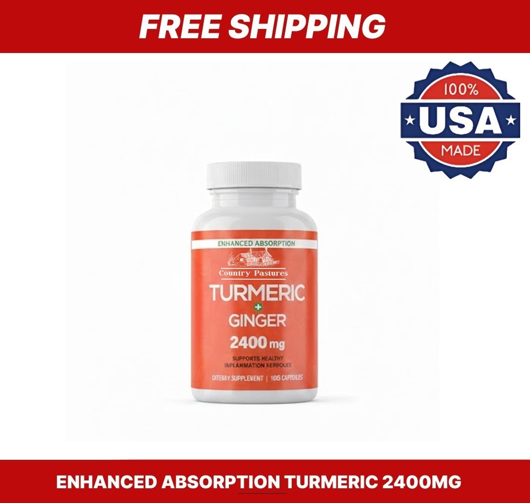 Country Pasture Turmeric Curcumin 2400mg – High Absorption, 120 Capsules