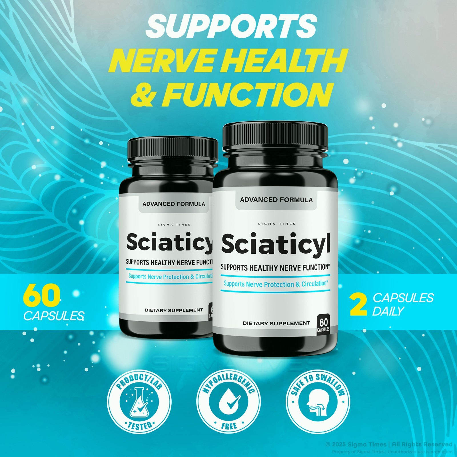 Sciaticyl Capsules – Advanced Nerve Health Support Formula 60ct