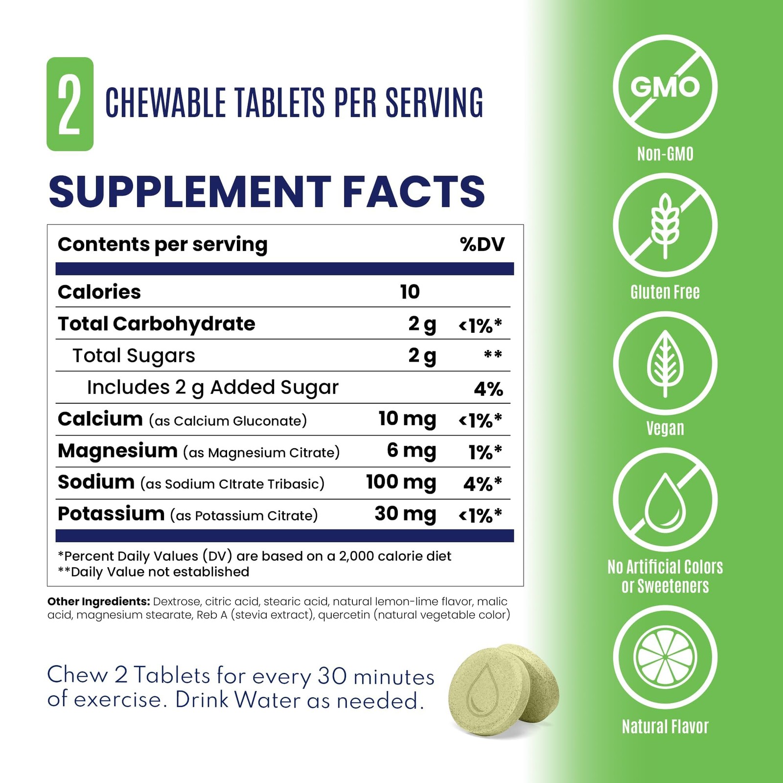 Electrolyte FastChews – 60 Count Lemon Lime Flavor – Chewable Electrolyte for…