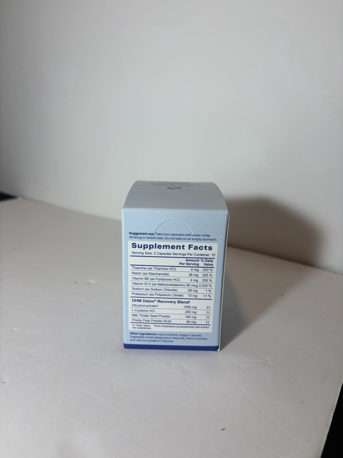 No Days Wasted DHM Detox Recovery Capsules 20 Pills (10 Servings) Before Bed