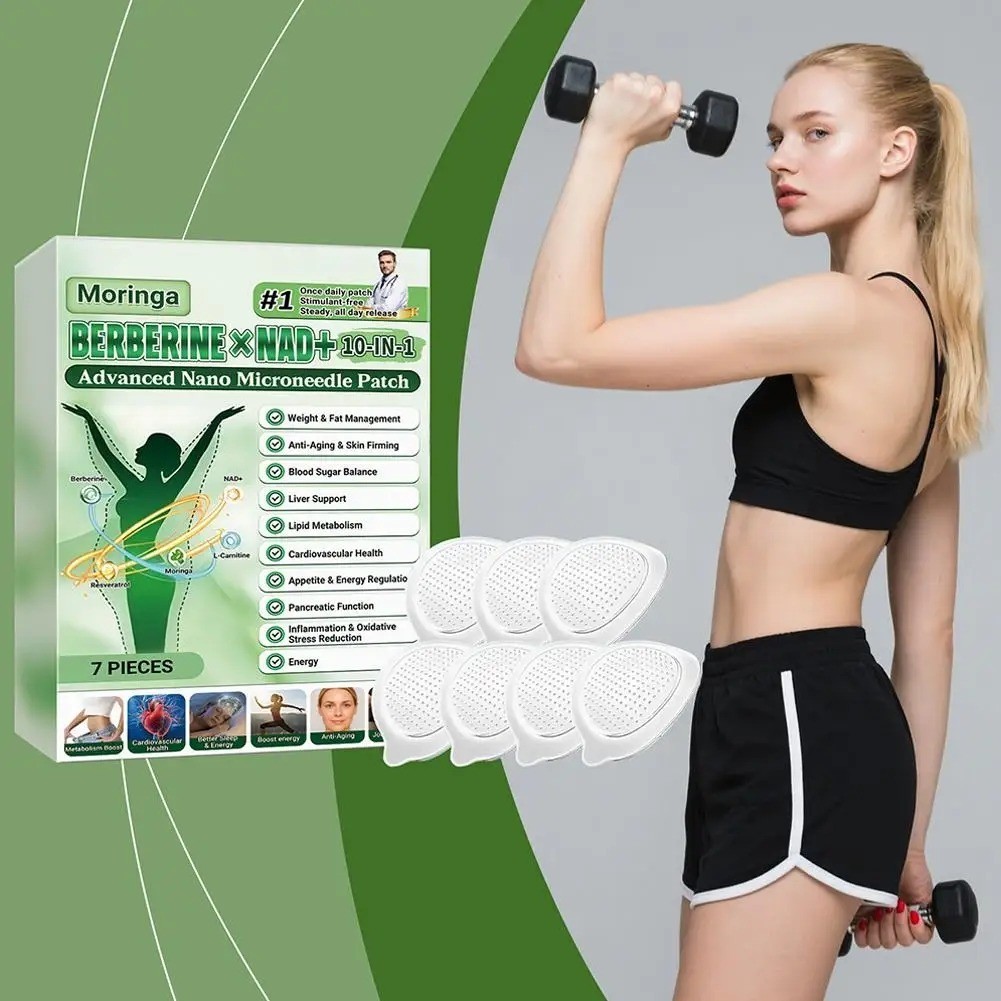 50% OFF Moringa Berberine x NAD+ 10-in-1 Advanced Nano Microneedle Patches New.