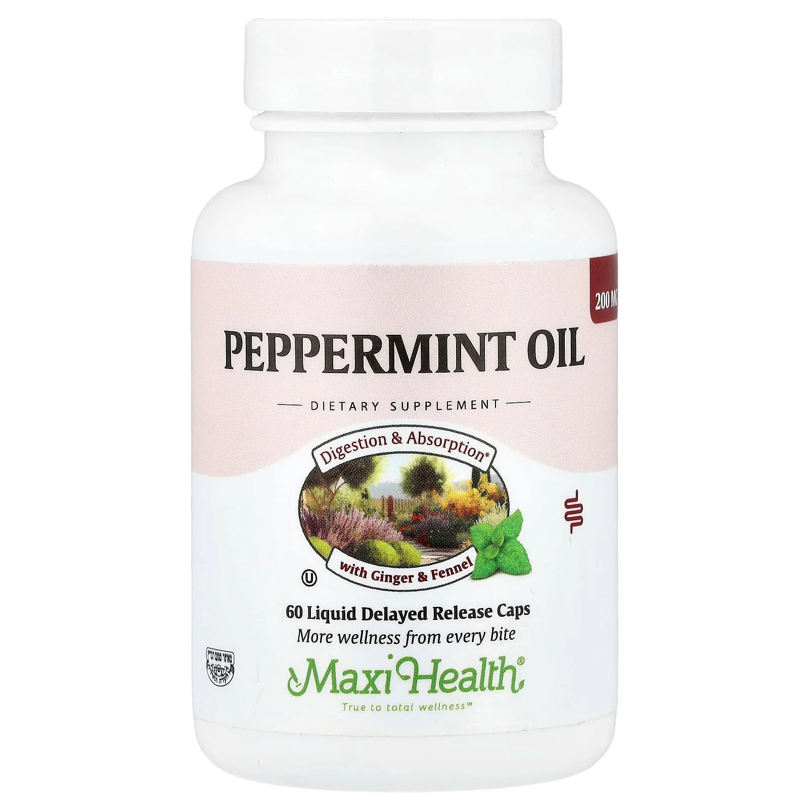 2 X Maxi Health, Peppermint Oil, 60 Liquid Delayed Release Caps