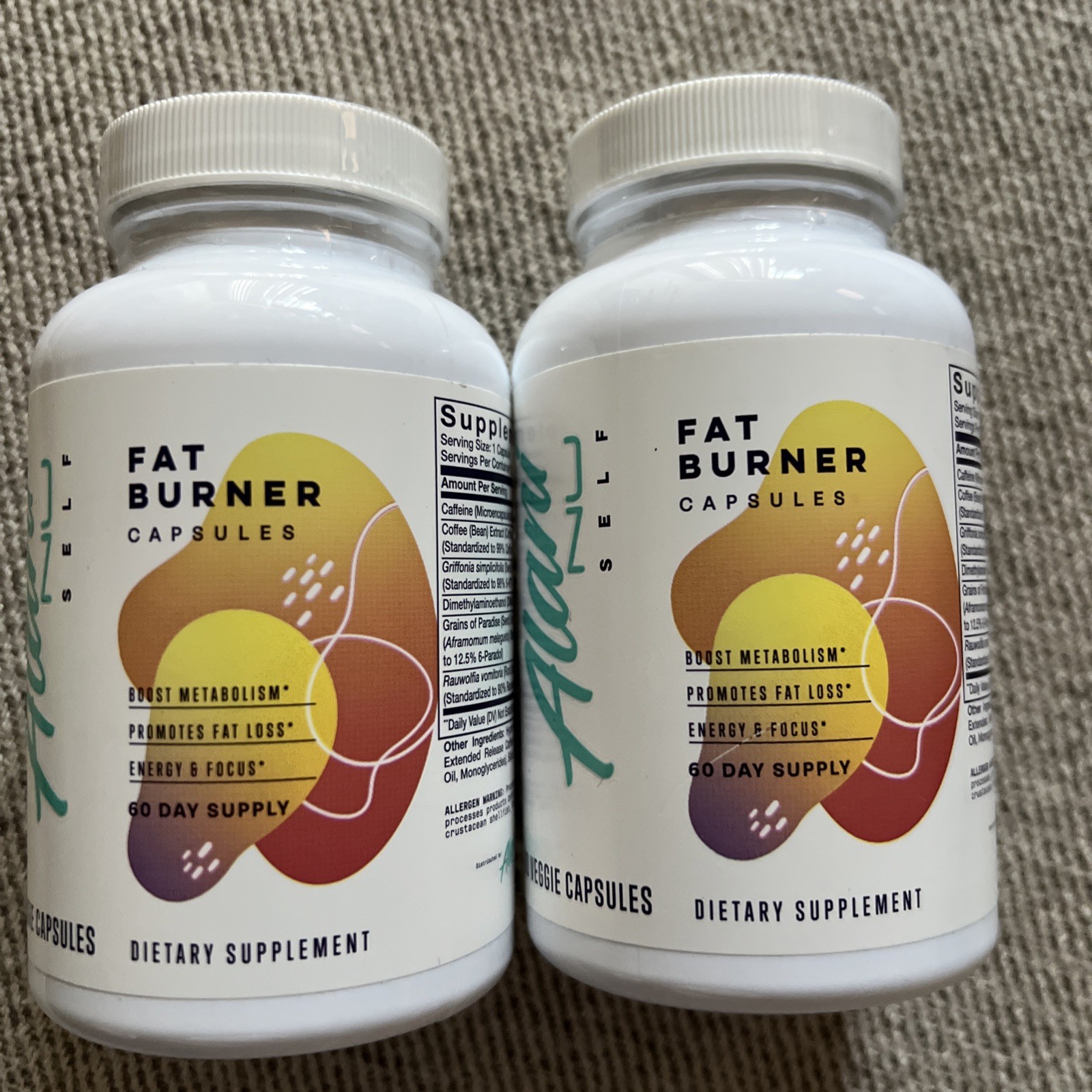 Future Self Fat Burner Capsules Lot of 2 60ct Each Exp 10/2027 Alani Nutrition