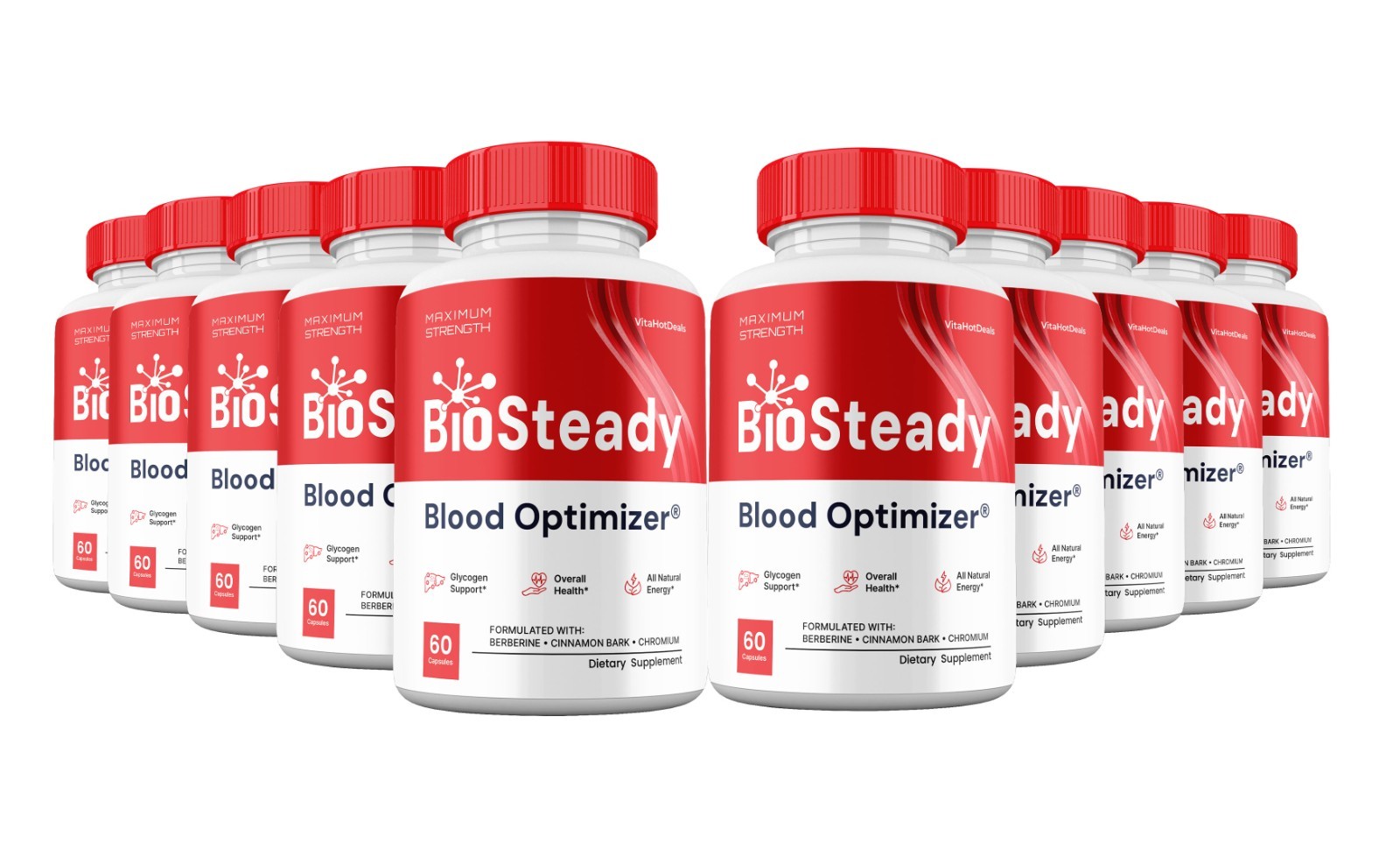 Bio Steady Capsules, Max Strength Formula, BioSteady Supplement (10 pack)